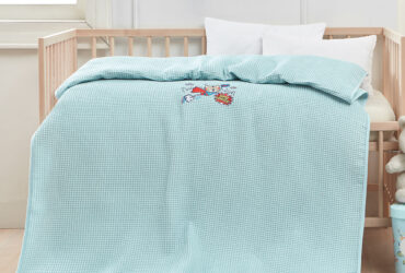 Κουβέρτα πικέ με κέντημα Art 5307 100X150 Γαλάζιο Beauty Home