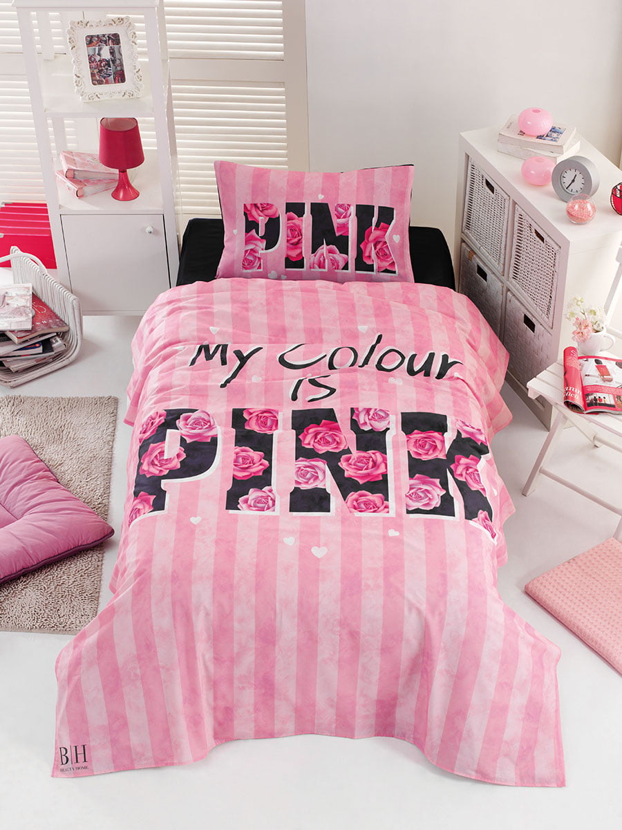 Σετ πάπλωμα μονό Pink Art 6113  160×240  Ροζ Beauty Home