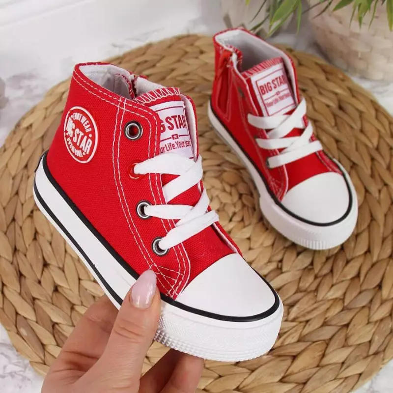 Sneakers with a zipper Big Star Jr HH374086 red