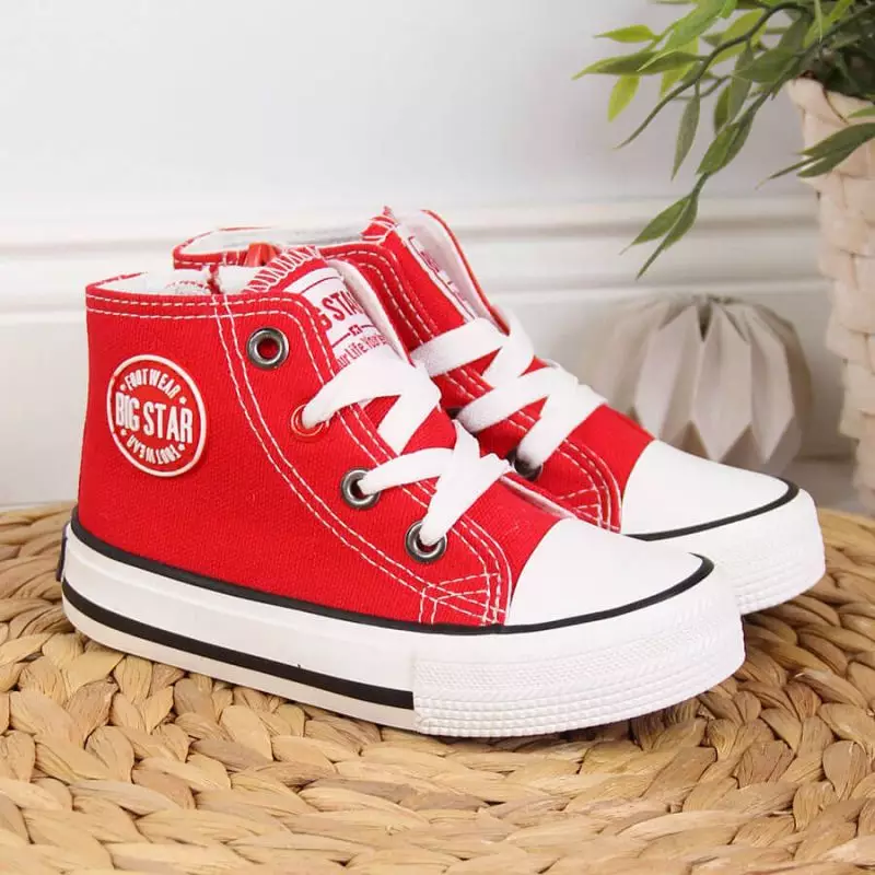 Sneakers with a zipper Big Star Jr HH374086 red