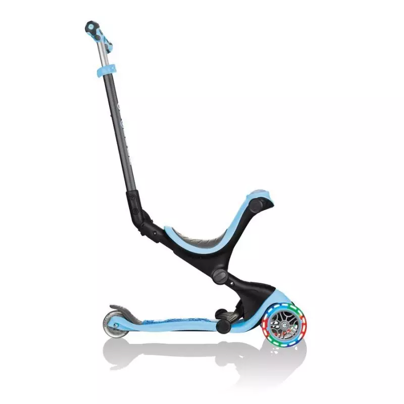 Scooter, ride, bike Globber GO-UP Deluxe Fantasy Lights Pastel Blue – Flowers 647-201