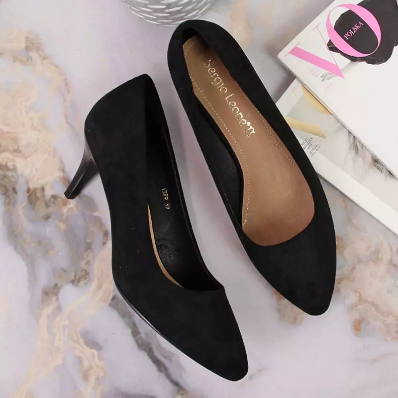 Pumps stilettos black suede W Sergio Leone