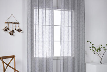 Κουρτίνα γάζα μονόχρωμη με 8 μεταλλικούς κρίκους Art 8440 140×270 Γκρι Beauty Home
