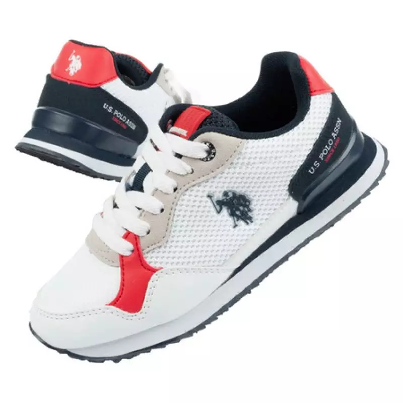 US Polo ASSN shoes. Jr UP21J48074-WHI-RED01