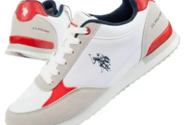 US Polo ASSN trainers. M UP21M48062-WHI-RED01