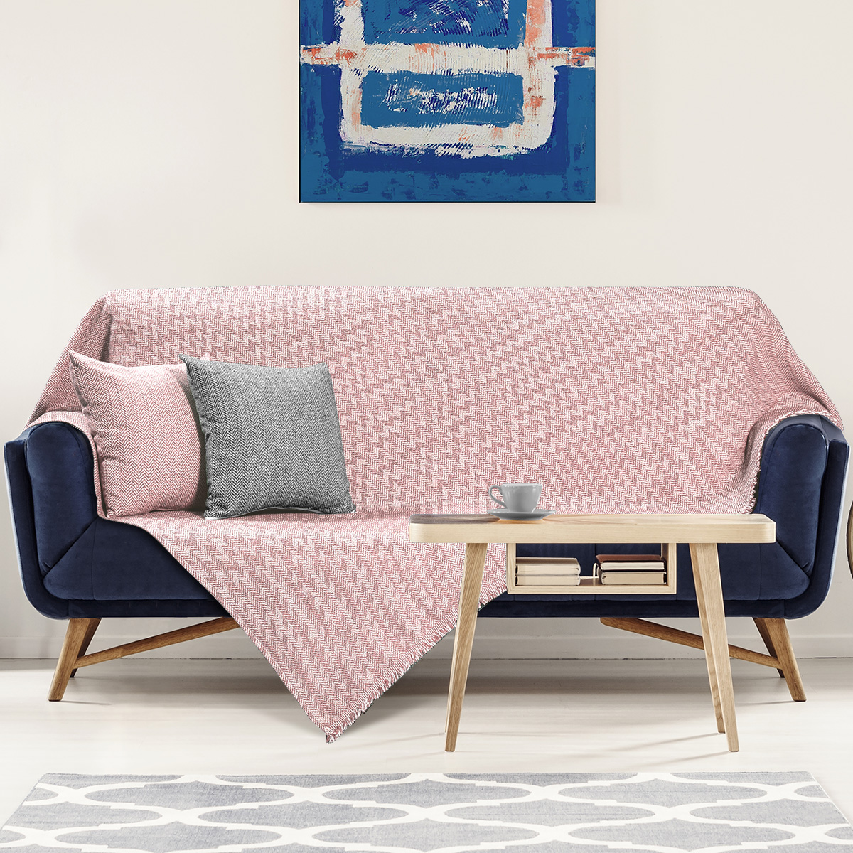 Ριχτάρι Τριθέσιο Art 8477 180×300 Ροζ Beauty Home
