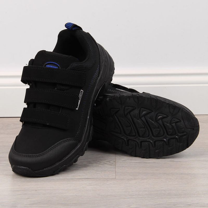 American Club W AM838B black and blue velcro trekking shoes