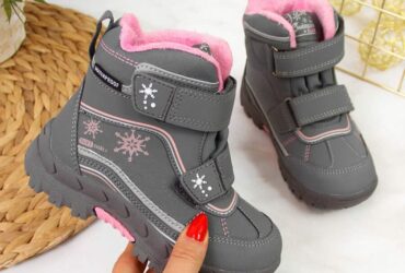 Snow boots waterproof Velcro American Club Jr AM852B