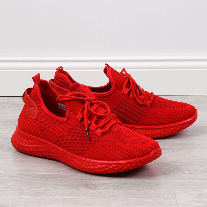 NewS M EVE266B red textile sports shoes