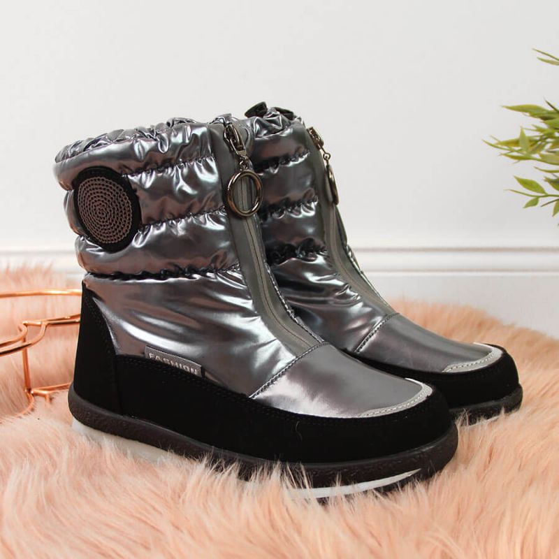Waterproof snow boots Jr EVE323B silver