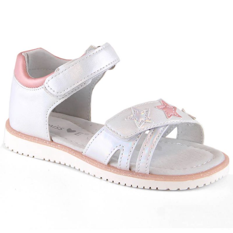 Velcro sandals Miss❤E Jr EVE427B silver