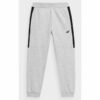 Trousers 4F Jr HJZ22JSPMD003COOL LIGHT GRAY MELANGE