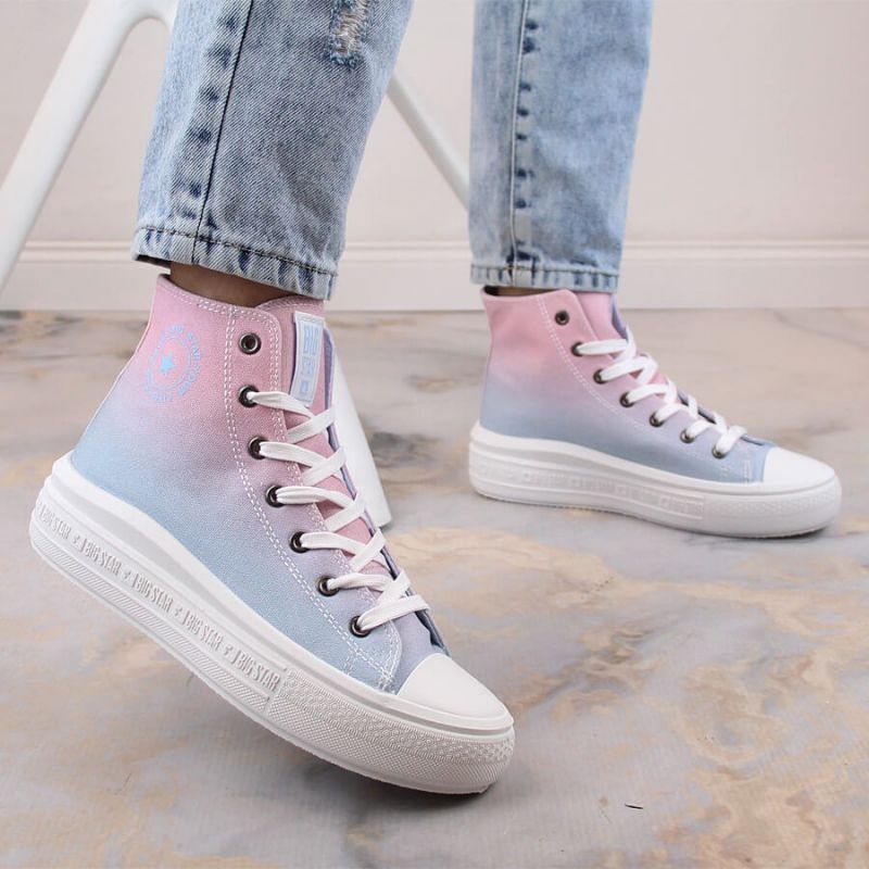 Platform ankle sneakers Big Star W INT1877B ombre