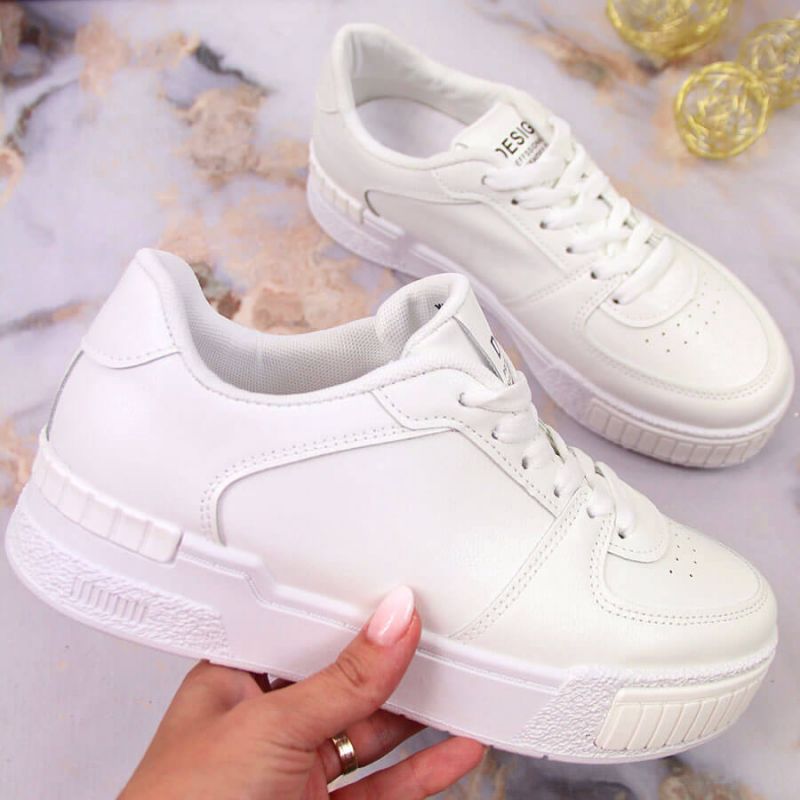 Vinceza W JAN130 white sports shoes