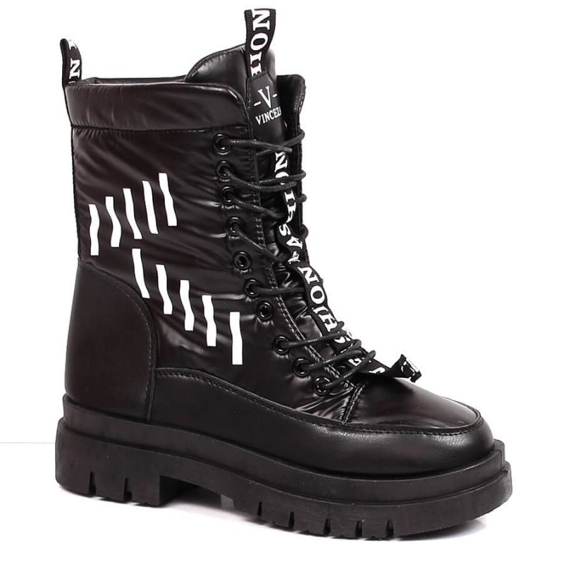 Lace-up snow boots on the Vinceza W JAN167 platform