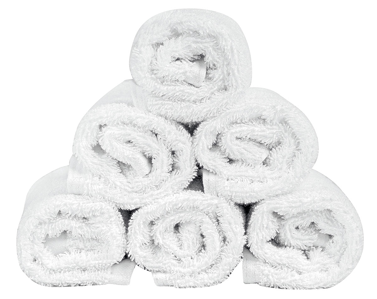Πετσέτα Λαβέτα Ξενοδοχείου Smooth 500gsm plain 100% Cotton 30×30 Λευκό Beauty Home