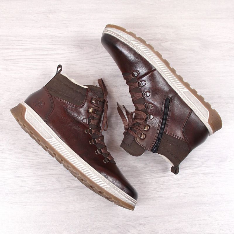 Leather high winter boots Rieker M RKR560
