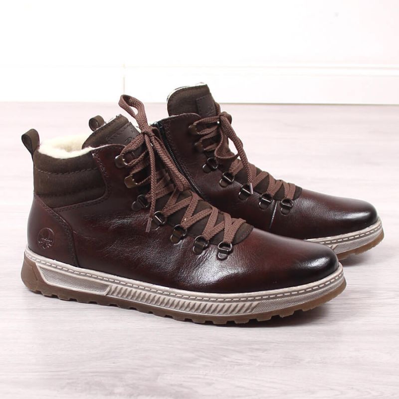 Leather high winter boots Rieker M RKR560