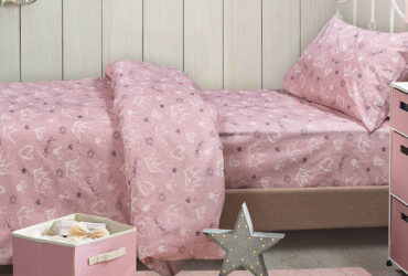 Σετ σεντόνια μονά Princess Art 6214 170×260 Ροζ Beauty Home