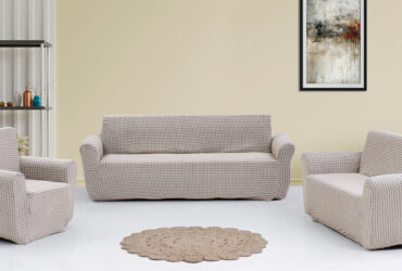 Ελαστικά καλύμματα καναπέ σετ 3τμχ Art 8600 Άμμου Beauty Home