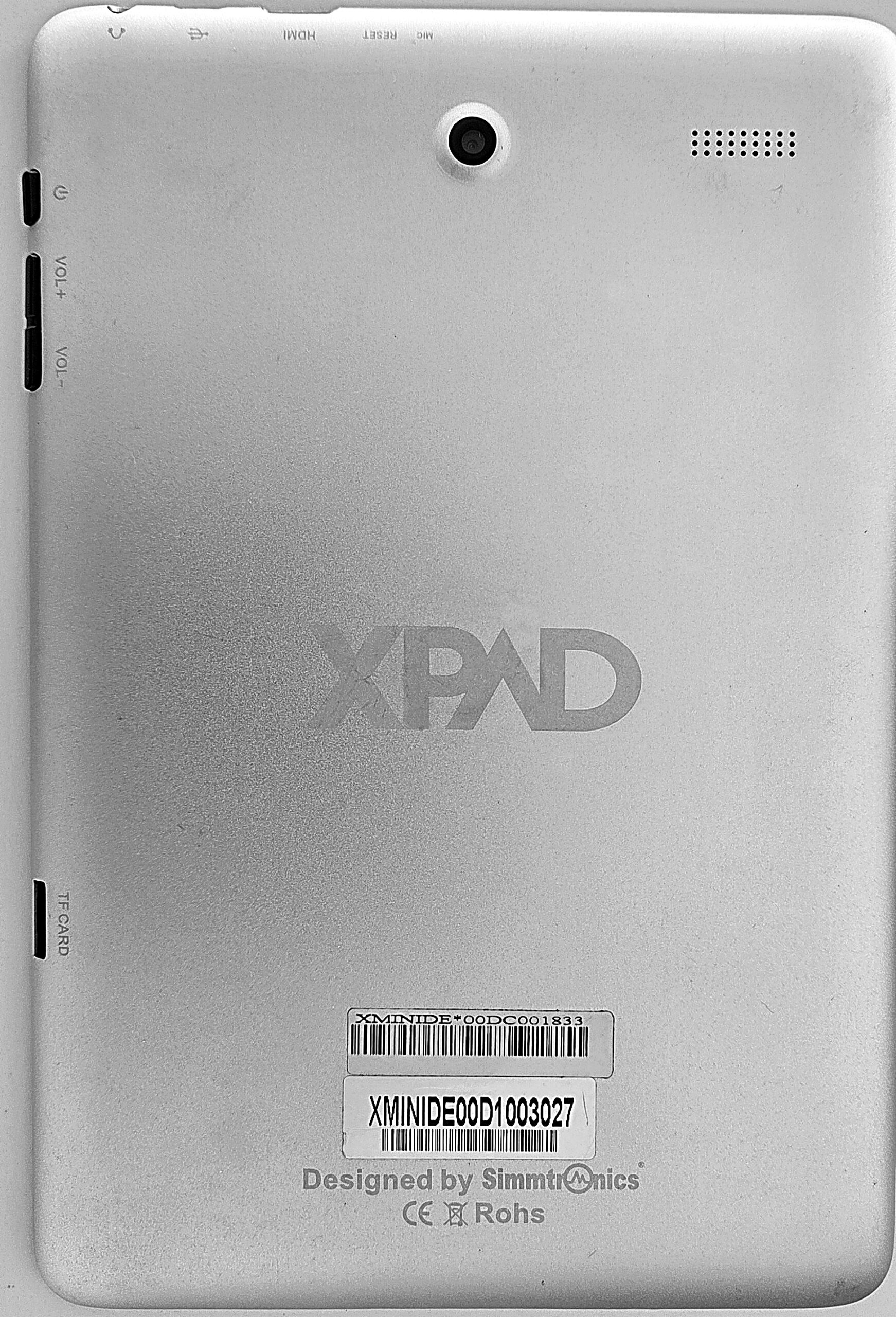 Tablet XPAD 8” Simmtronics με τη θήκη και το τροφοδοτικό του.